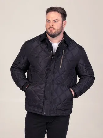D555 Quilted Jacket With Corduroy Collar (LANDON)